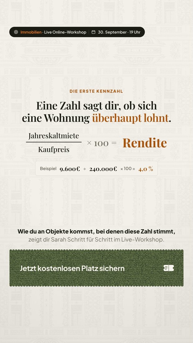 Die erste Kennzahl, hochkant