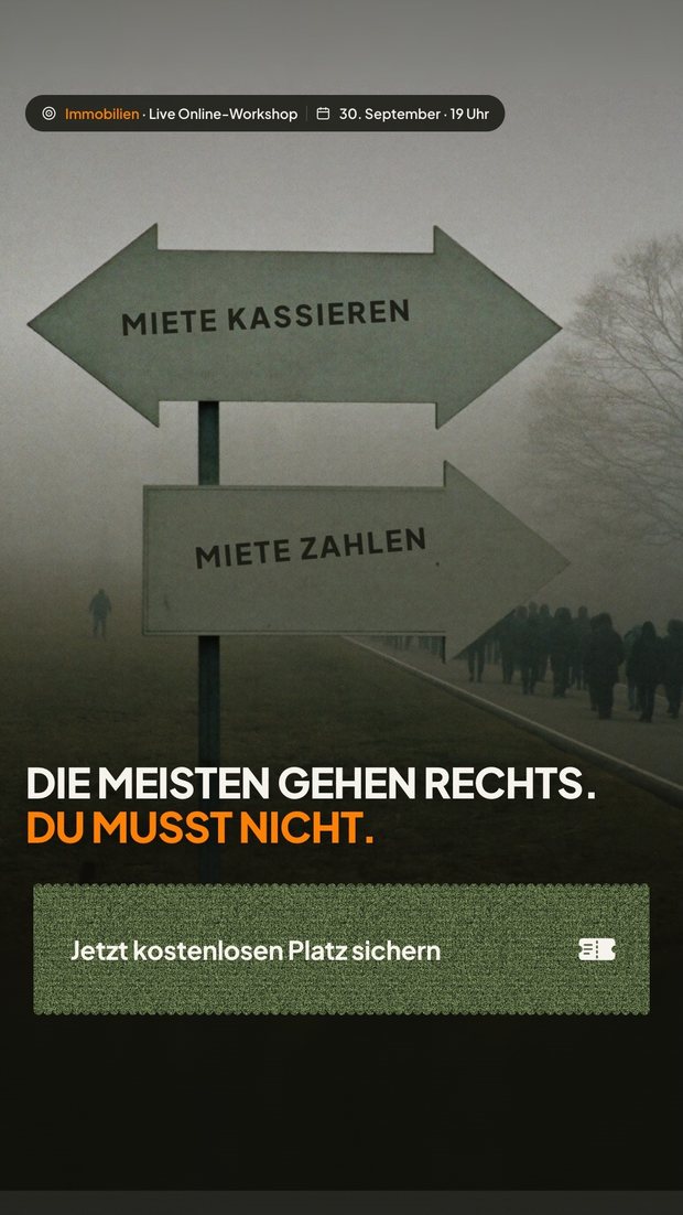 Zwei Wege, hochkant